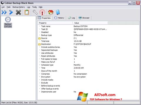 Screenshot Cobian Backup para Windows 7