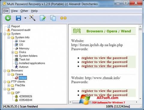 Screenshot Multi Password Recovery para Windows 7
