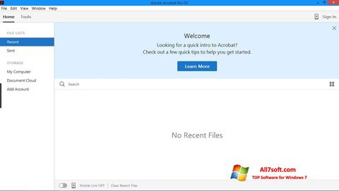 Screenshot Adobe Acrobat Pro para Windows 7