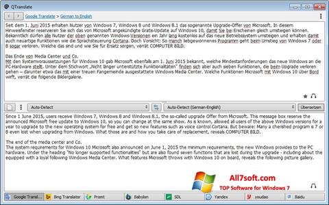 Screenshot QTranslate para Windows 7