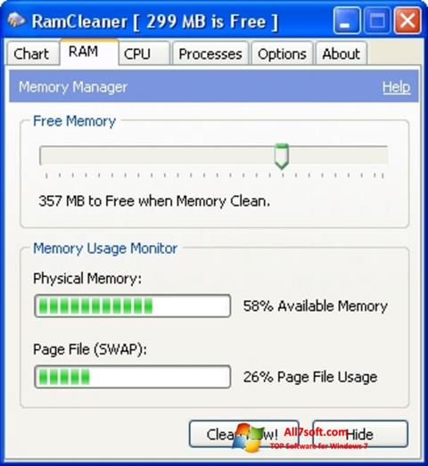 Screenshot RamCleaner para Windows 7