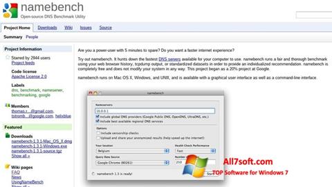 Screenshot NameBench para Windows 7