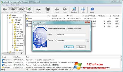 Screenshot Active File Recovery para Windows 7