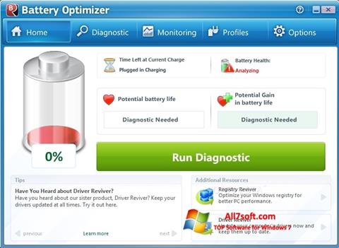 Screenshot Battery Optimizer para Windows 7