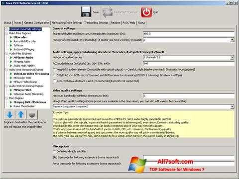 Screenshot PS3 Media Server para Windows 7