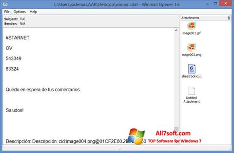 Screenshot Winmail Opener para Windows 7