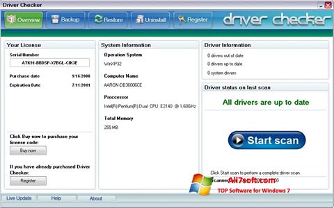 Screenshot Driver Checker para Windows 7
