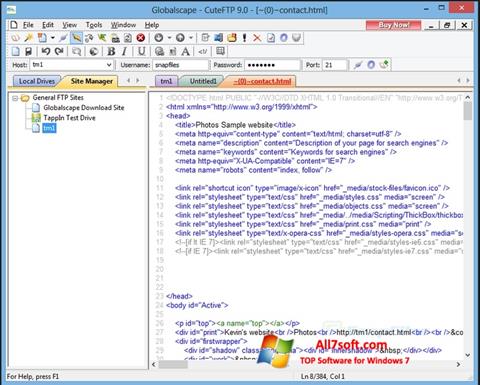 Screenshot CuteFTP para Windows 7