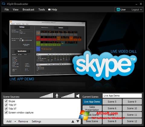 Screenshot XSplit Broadcaster para Windows 7