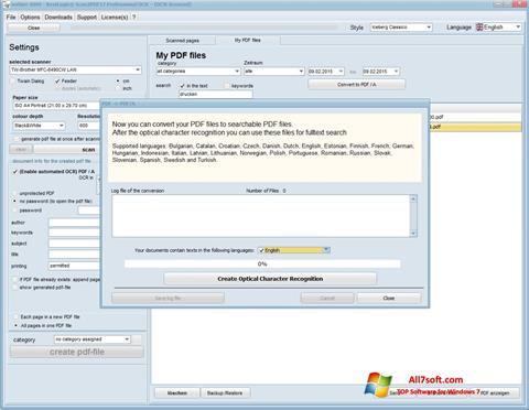 Screenshot Scan2PDF para Windows 7