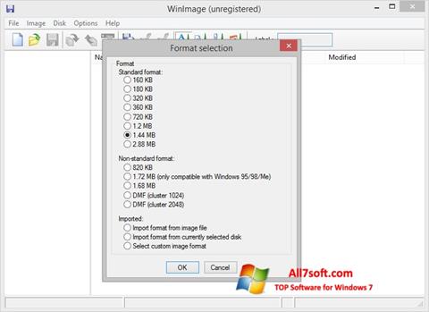 Screenshot WinImage para Windows 7