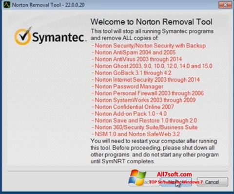 Screenshot Norton Removal Tool para Windows 7