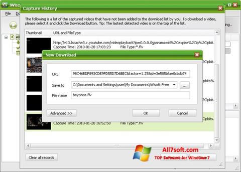 Screenshot Free Video Catcher para Windows 7