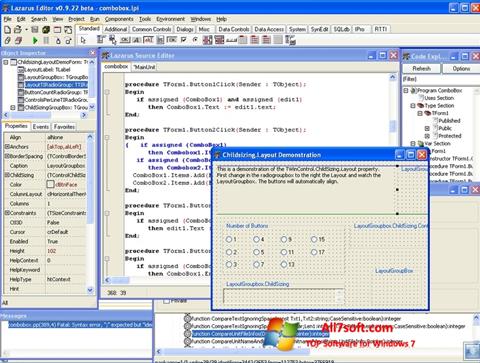 Screenshot Lazarus para Windows 7