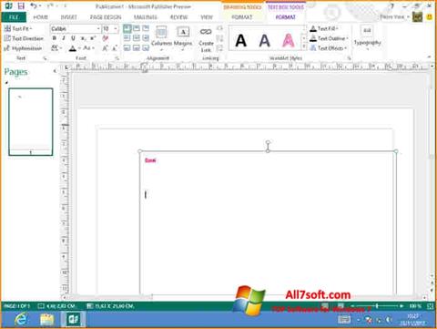 Screenshot Microsoft Publisher para Windows 7