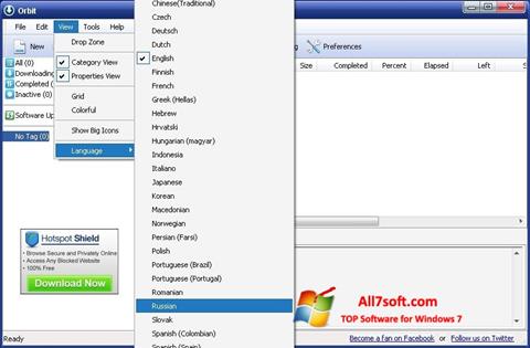Screenshot Orbit Downloader para Windows 7