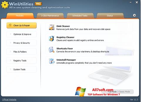Screenshot WinUtilities Memory Optimizer para Windows 7