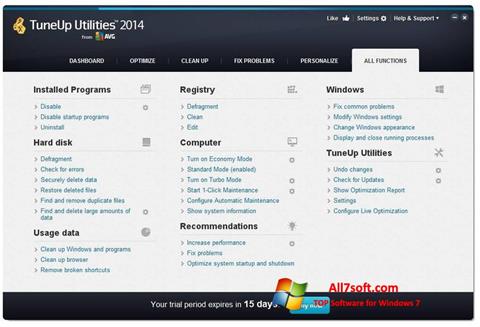 Screenshot TuneUp Utilities para Windows 7