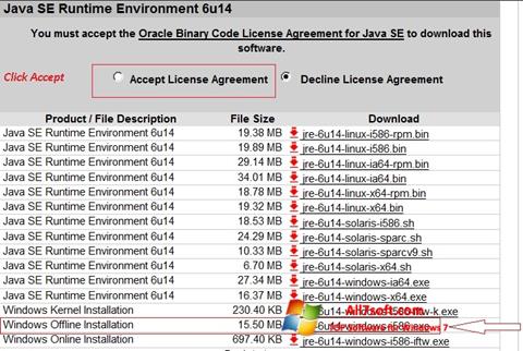 Screenshot Java Runtime Environment para Windows 7
