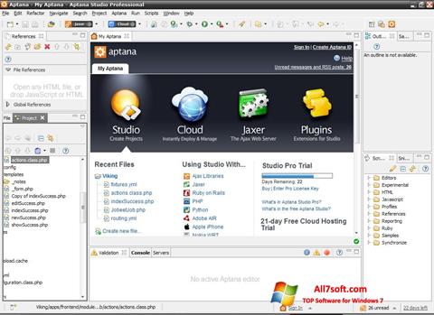 Screenshot Aptana Studio para Windows 7