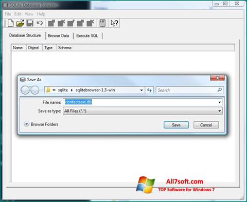 Screenshot SQLite Database Browser para Windows 7