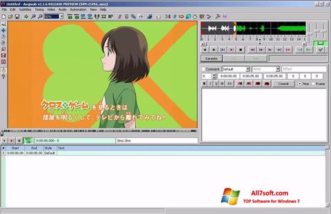 Screenshot Aegisub para Windows 7