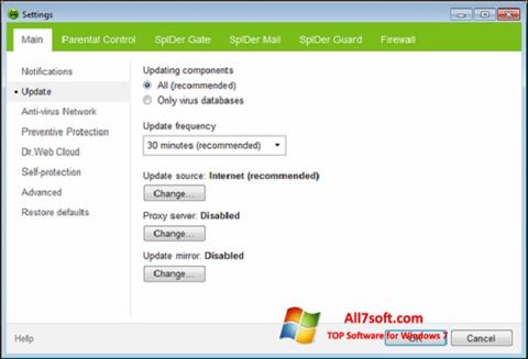 Screenshot Dr.Web Security Space para Windows 7