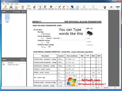 Screenshot PDF Editor para Windows 7