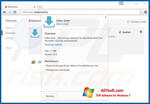 Screenshot VideoSaver para Windows 7