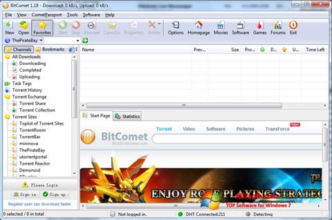 Screenshot BitComet para Windows 7
