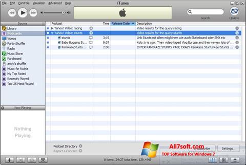 Screenshot iTunes para Windows 7