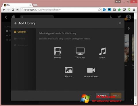Screenshot Plex Media Server para Windows 7