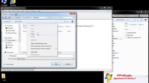 Screenshot HTML Help Workshop para Windows 7