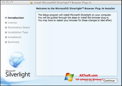 Screenshot Microsoft Silverlight para Windows 7