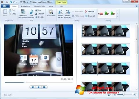 Screenshot Windows Movie Maker para Windows 7