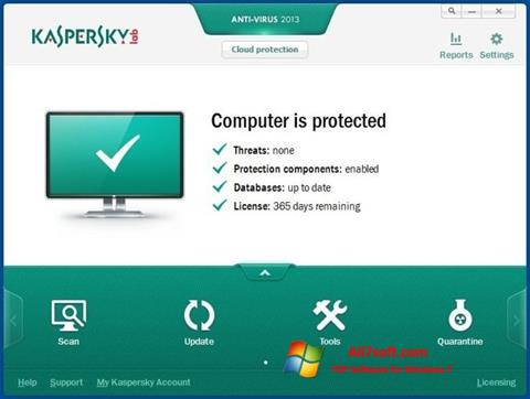 Screenshot Kaspersky AntiVirus para Windows 7
