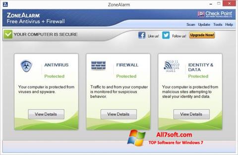Screenshot ZoneAlarm para Windows 7