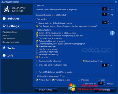 Screenshot ALLPlayer para Windows 7