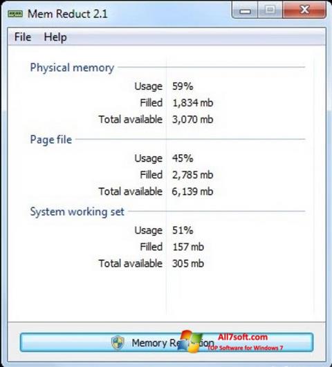 Screenshot Mem Reduct para Windows 7