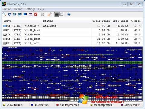 Screenshot UltraDefrag para Windows 7