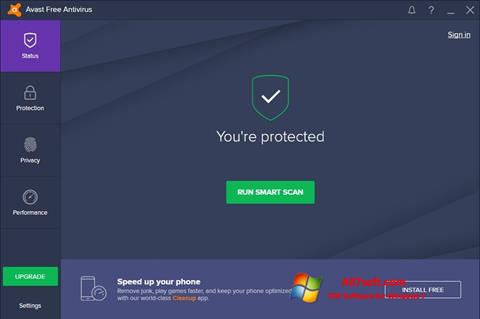 Screenshot Avast Free Antivirus para Windows 7