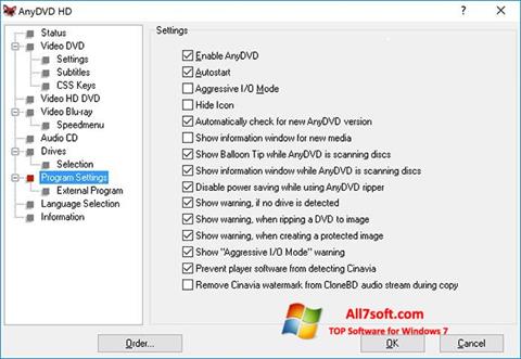 Screenshot AnyDVD para Windows 7