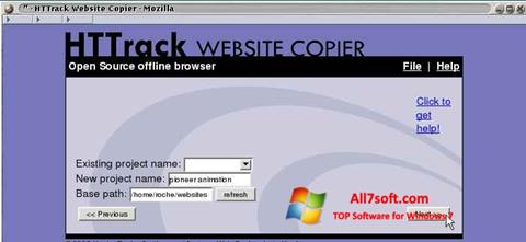 Screenshot HTTrack Website Copier para Windows 7