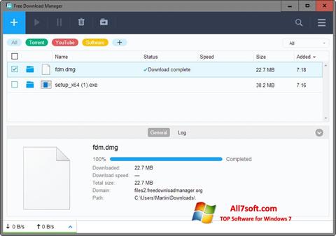 Screenshot Free Download Manager para Windows 7