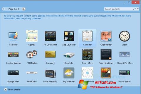 Screenshot 8GadgetPack para Windows 7