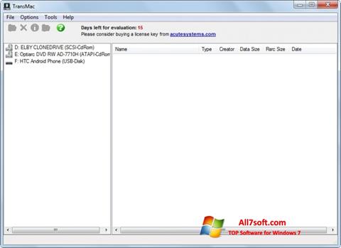 Screenshot TransMac para Windows 7