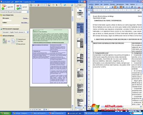 Screenshot ABBYY PDF Transformer para Windows 7