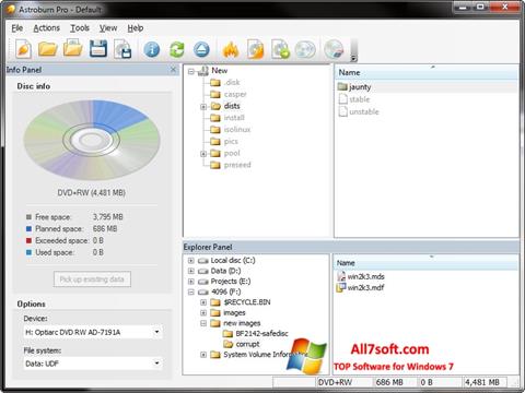 Screenshot Astroburn Lite para Windows 7