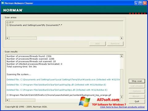 Screenshot Norman Malware Cleaner para Windows 7