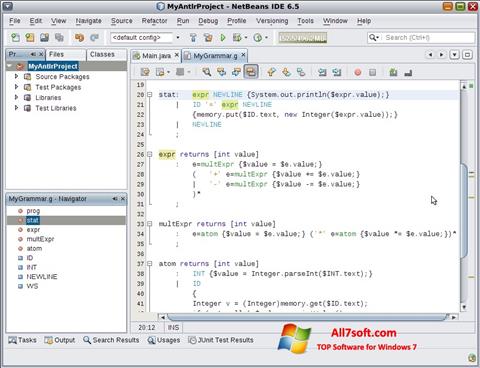 Screenshot NetBeans para Windows 7